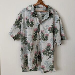 Reyn Spooner Aloha Shirt Lehua Blossoms Short Sleeve Button Front Size Men’s XXL